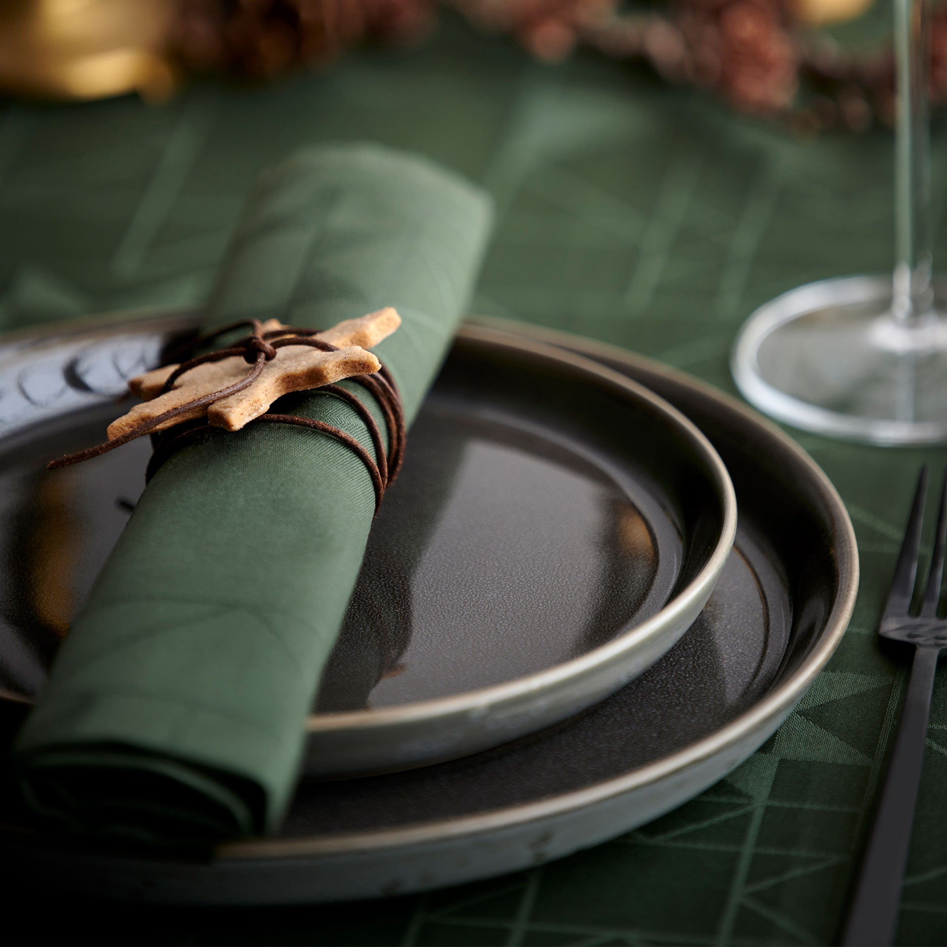 Serviet Star Damask Forest gre